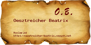 Oesztreicher Beatrix névjegykártya